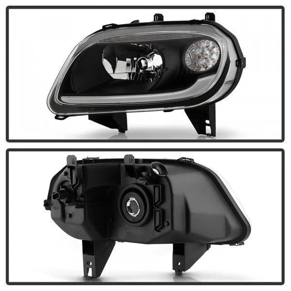 0611 CHEVY HHR HEADLIGHTS WITH LED LIGHT BAR BLACK