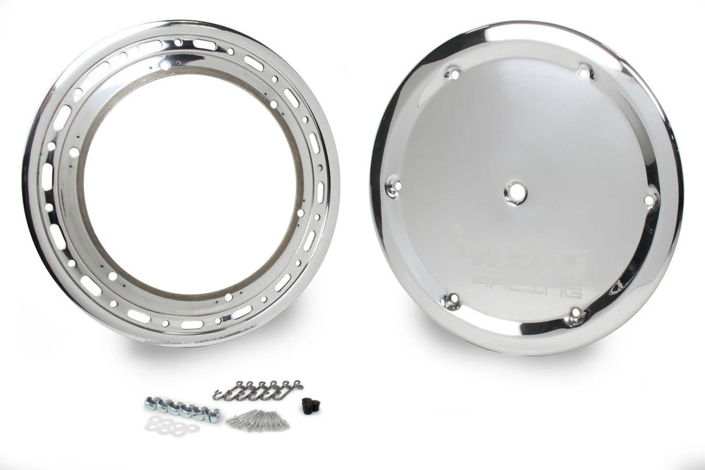 Weld Oval Beadlock Ring 15in. (16-Hole/Bolt-On) - Black w/6-Dzus Cover
