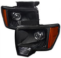 BLACK PROJECTOR HEADLIGHTS WITH LED
