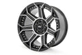 Rough Country 89 Series Wheel One-Piece Black Machined Gun Metal 17x9 5x5 -12mm