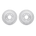 R1 Concepts Brake Rotor- Slotted - Silver Fits Acura Legend
