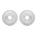 R1 Concepts Brake Rotor- Slotted - Silver Fits Acura Legend