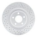R1 20-26 Ford Explorer Front Right Drilled & Slotted Geo-Carbon Rotor