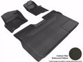 3D MAXpider 2009-2010 Ford F-150 Supercrew Kagu 1st & 2nd Row Floormats - Black