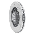 R1 99-04 Ford Expedition Front Right Drilled & Slotted Silver Brake Rotor