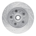 R1 Concepts Brake Rotor Drilled and Slotted Silver Fits Ford Expedition