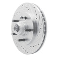 R1 Concepts Brake Rotor Drilled and Slotted Silver Fits Ford Expedition