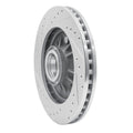 R1 Concepts Brake Rotor Drilled and Slotted Silver Fits Ford Expedition