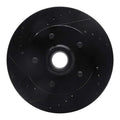 R1 1992-2002 Chevrolet C1500 Suburban Front Left Drilled & Slotted Black Brake Rotor