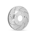 R1 11-25 Lexus RC300 Right Front Drilled & Slotted Geo-Carbon Rotor
