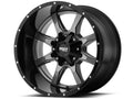 MO970 17x8 6x135.00/6x139.70 GLOSS GREY CENTER W/ GLOSS BLACK LIP (0 mm)