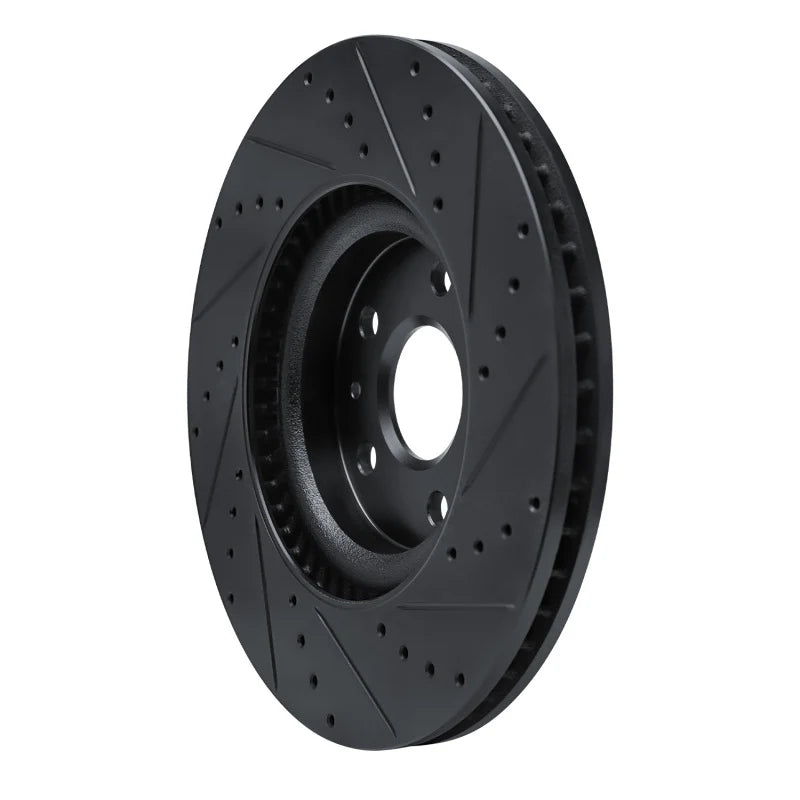 R1 13-19 Buick Regal Front Left Drilled & Slotted Black Brake Rotor