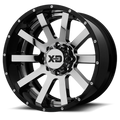XD200 22X12 5X5.5 CHR BLK MILL LP -44MM