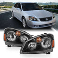 0506 ALTIMA CRYSTAL HEADLIGHT 4DOOR SEDAN BLACK AMBER (OE)