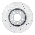 R1 00-03 BMW M5 Left Front Slotted Black Brake Rotor