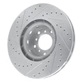 R1 00-03 BMW M5 Left Front Slotted Black Brake Rotor