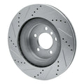 R1 06-09 Land Rover Range Rover Front Right Drilled & Slotted Black Brake Rotor