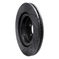R1 06-09 Land Rover Range Rover Front Right Drilled & Slotted Black Brake Rotor
