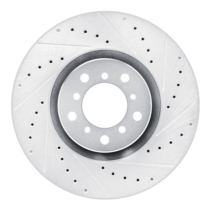 DFC 00-03 BMW M5 Left Front Drilled & Slotted Silver Brake Rotor