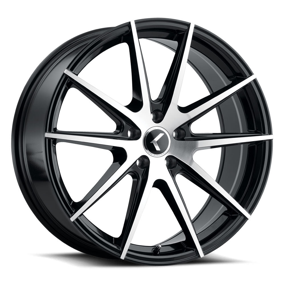 KRAZE TURISMO KR193 BLACK MACHINED FACE 18X8 5-108 40MM 63.5MM