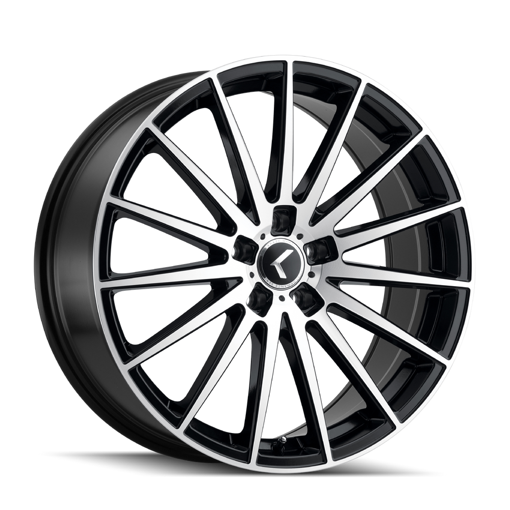 KRAZE STUNNA KR191 BLACK MACHINED FACE 18X8 5-108 40MM 63.5MM