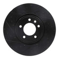 R1 18-20 Land Rover Range Rover Front Left Drilled & Slotted Black Brake Rotor