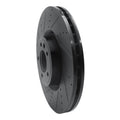 R1 18-20 Land Rover Range Rover Front Left Drilled & Slotted Black Brake Rotor