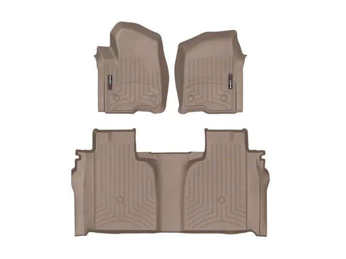 WeatherTech Tan Front and Rear Floorliners Fits -20-26 Chevrolet GMC 451436-1-2
