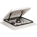 MAXXFAN DELUXE ROOF VENT W/ 12V FAN MANUAL LIFT 4 SPEED WHITE
