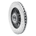 DFC 97-00 Ford Expedition Front Right Drilled & Slotted Silver Brake Rotor