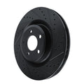 R1 20-25 Ford Explorer Front Right Drilled & Slotted Black Brake Rotor