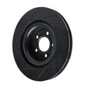 R1 20-25 Ford Explorer Front Right Drilled & Slotted Black Brake Rotor