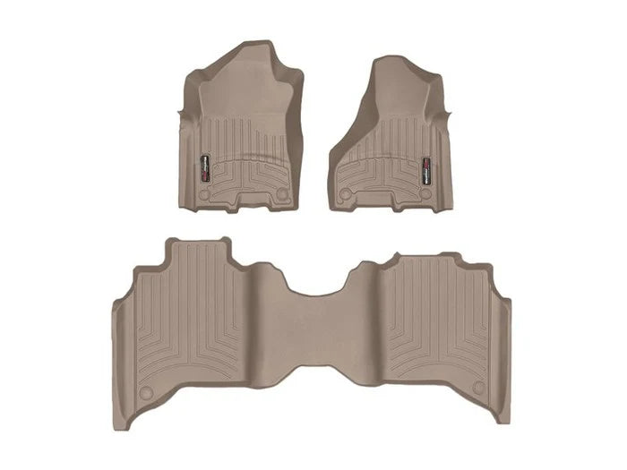 WeatherTech Tan Front and Rear Floorliners Fits -20-24 Dodge RAM 451545-1-4