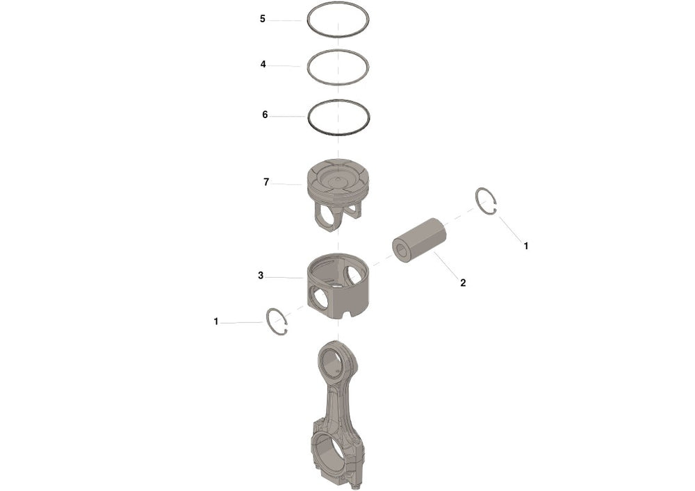 PISTON W/PIN, RETAINER & RINGS
