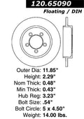 StopTech Drilled Sport Brake Rotor