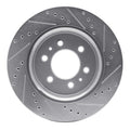 R1 22-25 Ford F-150 Lightning Front Left Drilled & Slotted Silver Brake Rotor