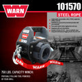 ~(13 lbs. 11X9X9)~ DRILL WINCH 750LBS WIRE