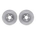 R1 03-09 Chrysler PT Cruiser Front Drilled & Slotted Silver Brake Rotor Set