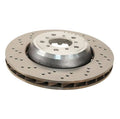 SHW 05-17 Subaru WRX STi 2.5L Front Drilled-Slotted Lightweight Brake Rotor (26300FE070)