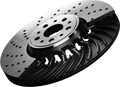 SHW 05-17 Subaru WRX STi 2.5L Front Drilled-Slotted Lightweight Brake Rotor (26300FE070)