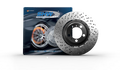 SHW 05-17 Subaru WRX STi 2.5L Front Drilled-Slotted Lightweight Brake Rotor (26300FE070)