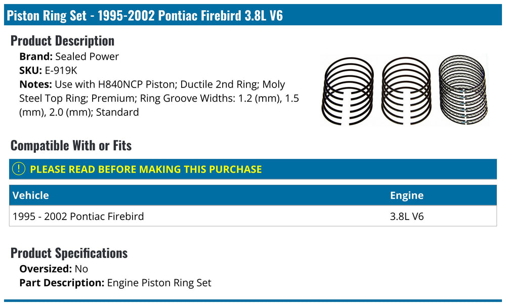 PISTON RING SET