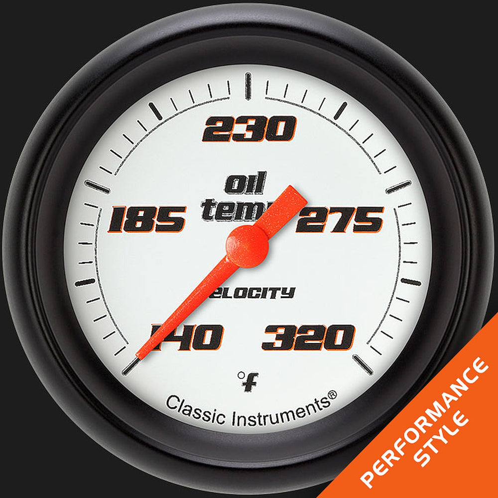 VELOCITY WHITE 2 5/8IN OIL TEMP