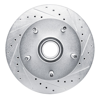 DFC 94-99 Dodge Ram 1500 Pickup Front Right Drilled & Slotted Silver Brake Rotor