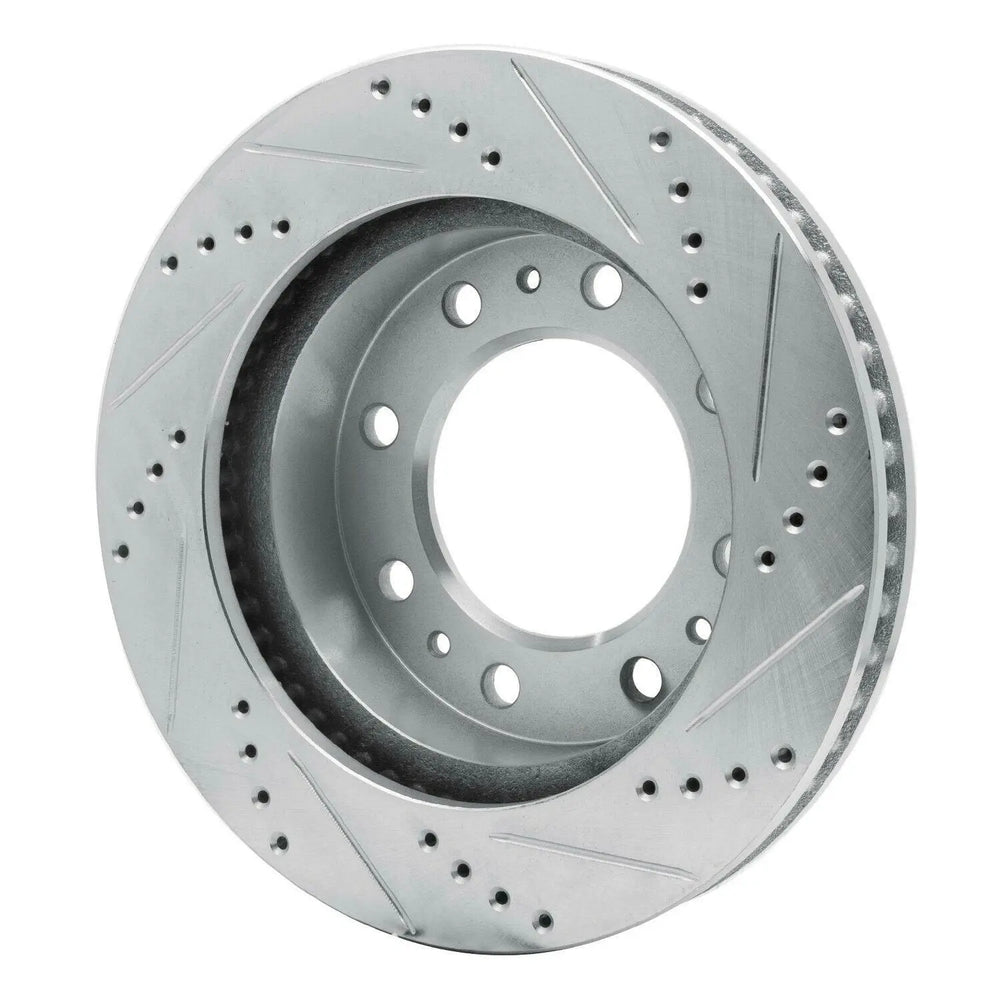 R1 06-11 Cadillac DTS Front Left Drilled & Slotted Silver Brake Rotor