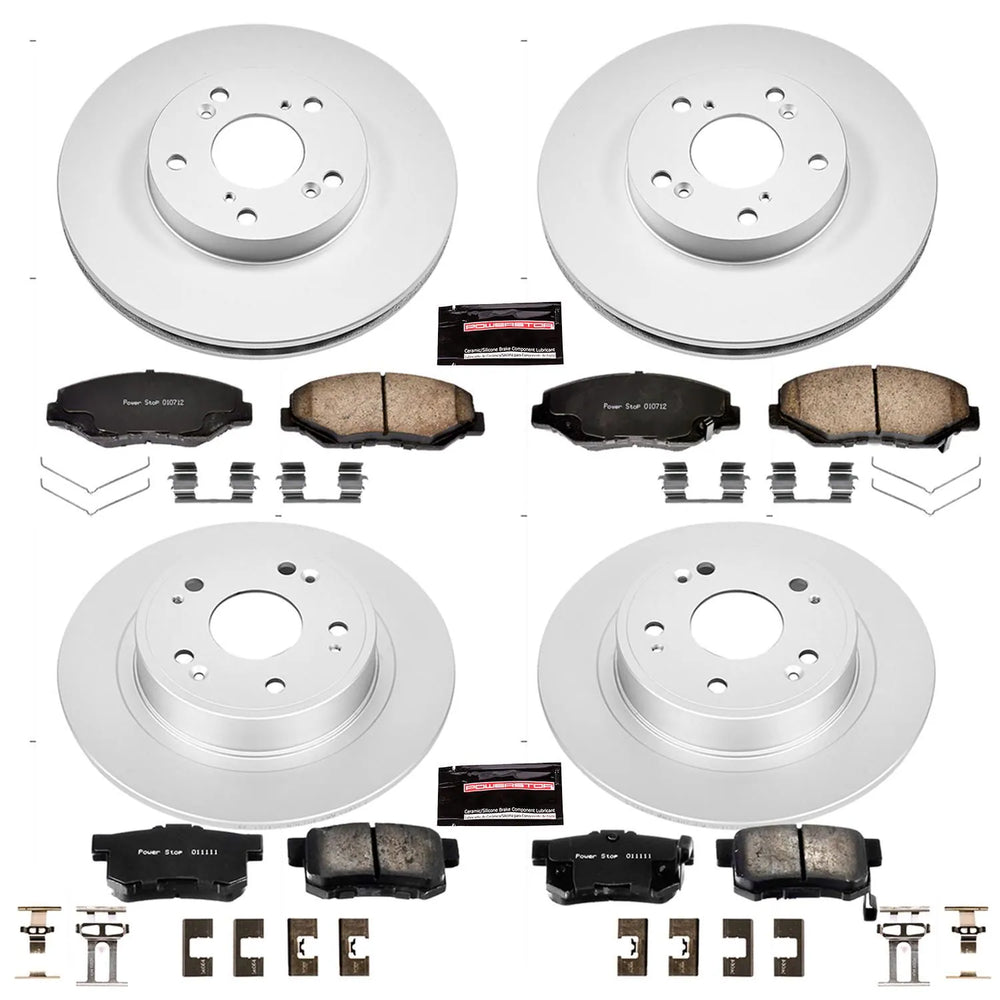 Power Stop 2005 Honda Accord Front & Rear Z17 Evolution Geomet Coated Brake Kit