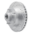 DFC 85-97 Dodge B1500 Front Left Drilled & Slotted Silver Brake Rotor