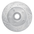 DFC 85-97 Dodge B1500 Front Left Drilled & Slotted Silver Brake Rotor