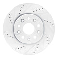 DFC 85-97 Dodge B1500 Front Left Drilled & Slotted Silver Brake Rotor