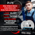 R1 E- Line Series Brake Rotor - D/S - Silver w/ Ceramic Pads Hdw Fits Acura CSX